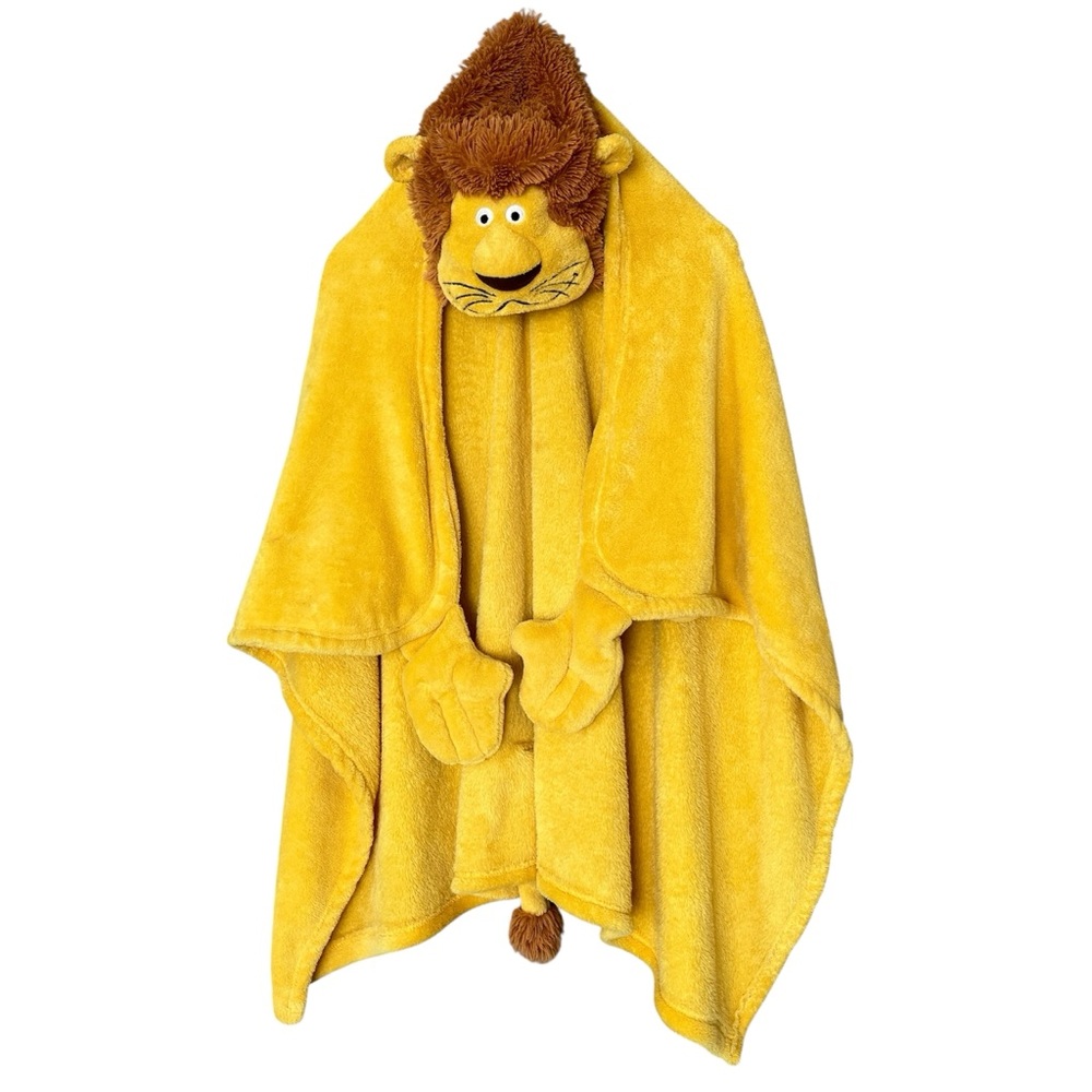 Lion Hooded Blanket Throw Soft Comfy Plush Fleece Animal Costume